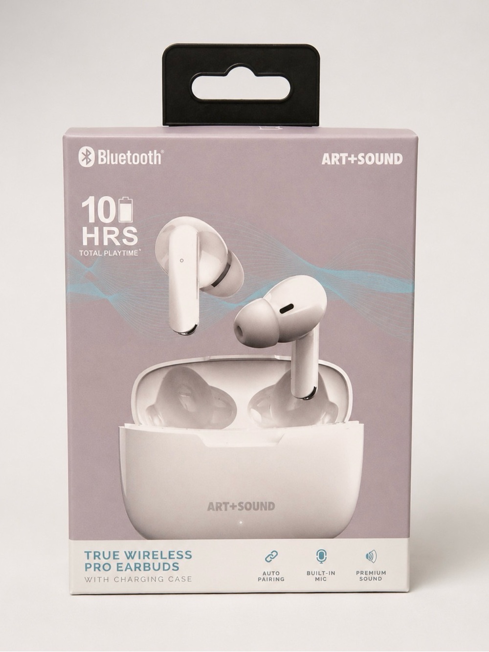 NIB Art+Sound True Wireless Pro Bluetooth Earbuds White + Charging Case
